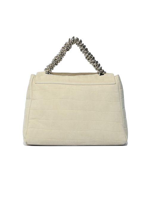 Borsa Sveva Twilight Midi in nabuk stampa cocco Gesso ORCIANI | BT2006 TWLGES